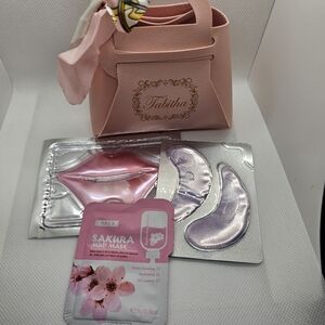 Spa Gift Bundle Personlized Gift Bag w/ Spa Set - Eye, Lip & Face Mask Included